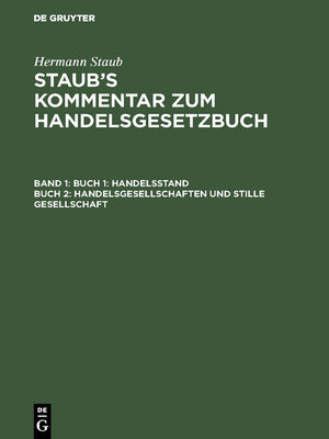 cover image of Buch 1: Handelsstand, Buch 2